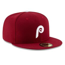 59Fifty Philadelphia Phillies Guinda Logo Blanco