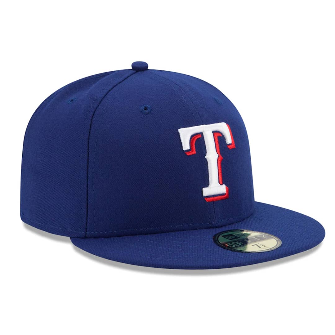 59Fifty Texas Rangers Azul Rey Total Logo Blanco