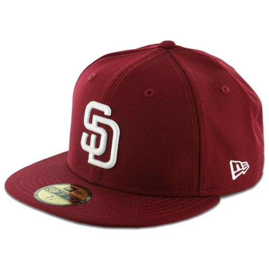 59Fifty San Diego Padres Guinda Logo Blanco