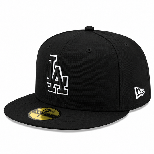 59Fifty LA Dodgers Negro Logo Black/White