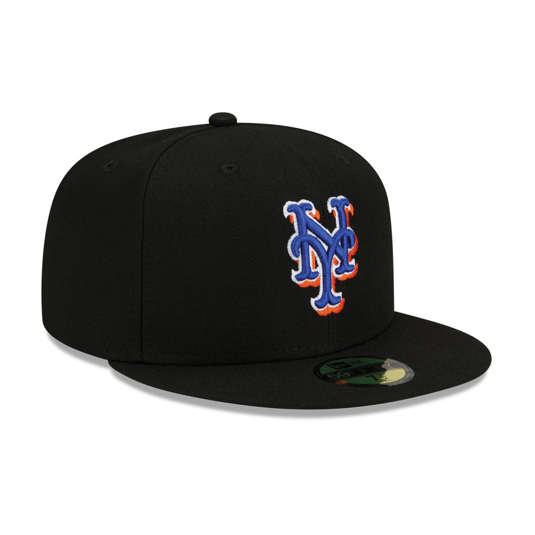 59Fifty New York Mets Negra Total Logo Tricolor