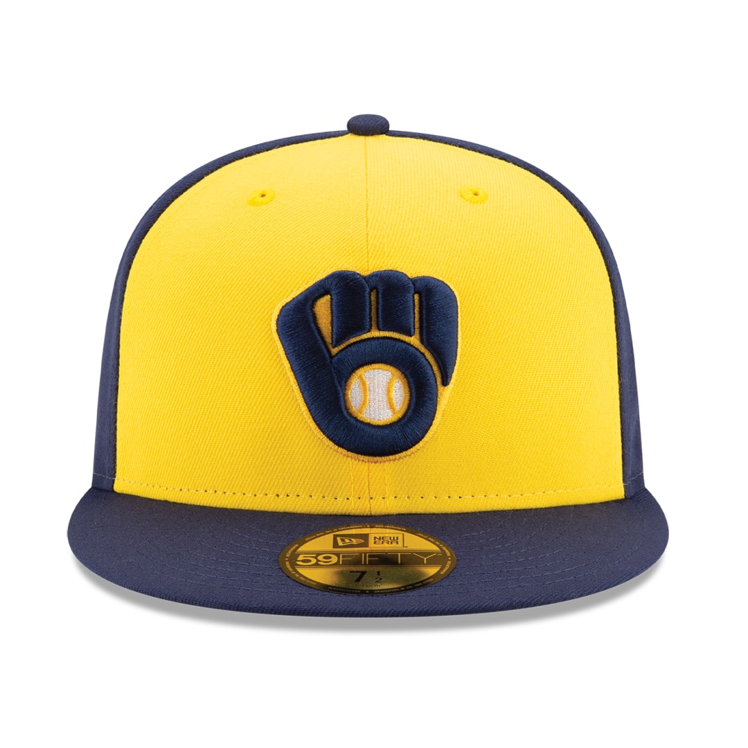 59Fifty Milwaukee Brewers Azul Marino/Amarillo Logo Amarillo