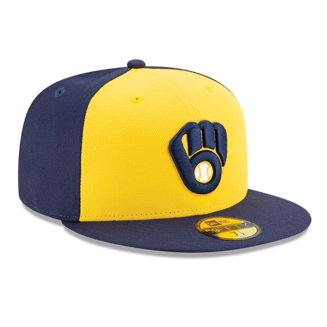 59Fifty Milwaukee Brewers Azul Marino/Amarillo Logo Amarillo