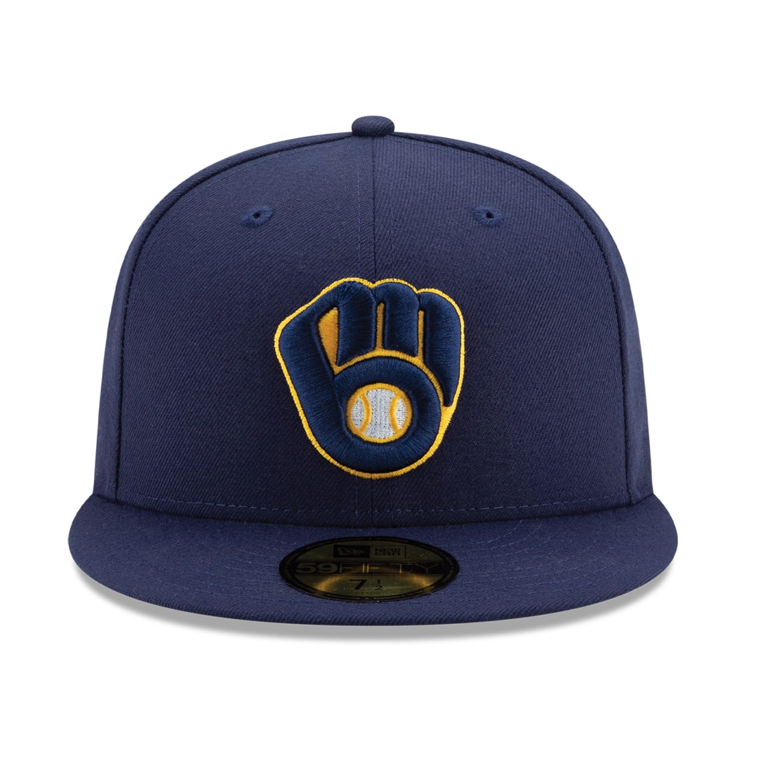 59Fifty Milwaukee Brewers Azul Marino Logo Amarillo